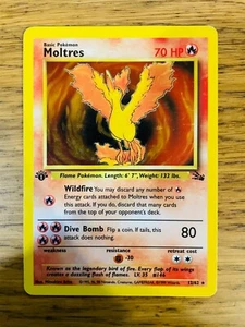 ¡CASI COMO NUEVO! 1ª Edición Moltres (12/62) Holo Fósil Set Pokemon Card! ¡P&P rápido! - Imagen 1 de 2