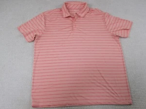 Member Mark Camicia Uomo Grande Arancione Righe Casual Active Performance Polo - Foto 1 di 7