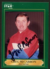 Greg McCarron #138 signed autograph auto 1991 Horse Jockey Star Trading Card