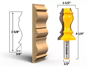 Punta per router stampaggio corona 2-5/8" - gambo 1/2" - Yonico 16154 - Foto 1 di 1