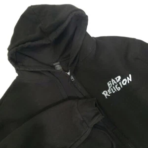 Bad Religion Punk Music Full Zip Hoodie Men's Medium Double Sided Graphic Print - Picture 1 of 4