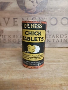 Vintage 1929 Dr.Hess Chick Tablets Container, NOS. - Picture 1 of 8