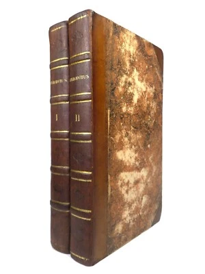 HERODOTUS ALIKARNESSEOS ISTORION LOGOITH EPIGRAPHOMENOI MOUSAI 1818 IN TWO VOLS - Image 1 of 4