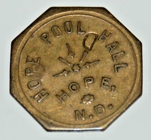 Hope Pool Hall Token - Good for 25 cents in Trade - Hope, ND - Picture 1 of 2