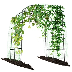 Metal Garden Patio Arch Rose Arbour Archway Climbing Plant Arch Trellis 87" - Picture 1 of 15