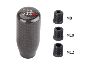 6 speed Carbon Fibre Gear Shift Knob for Nissan Subaru Toyota Ford Holden KIA - Picture 1 of 5