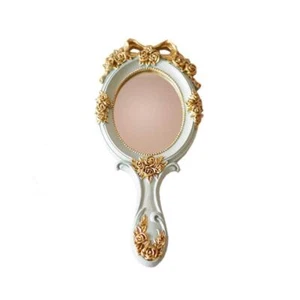 Rose Gold Vintage Handheld Mirror Travel Makeup Mirror Gift for Women - Picture 1 of 7
