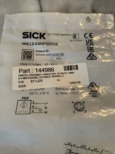 (20) SICK IME12-08NPOZW2S 1040786 - Picture 1 of 2