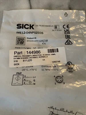 (20) SICK IME12-08NPOZW2S 1040786 - Image 1 of 2