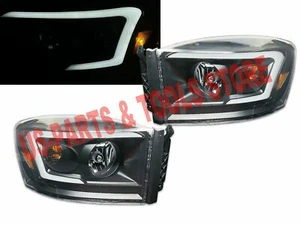 Für DODGE Ram 06 - 08 : Scheinwerfer schwarz LED light tube 2006 2007 2008 07 C - Zdjęcie 1 z 3