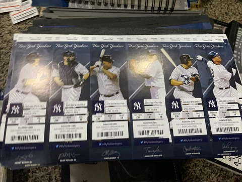 2016 NEW YORK YANKEES TICKET STUB PICK THE PLAYER ON THE TICKET IN DROPBOX Cover