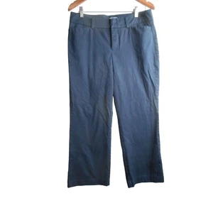 Navy Blue Dockers Size 10 S mid rise curvy Trouser cotton pants chino - Picture 1 of 4