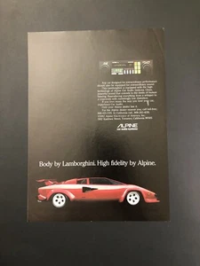 LAMBORGHINI COUNTACH ALPINE VINTAGE ORIGINAL PRINT AD ADVERTISEMENT PRINTED A3 - Bild 1 von 1