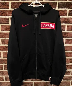 NEW! NIKE Official TEAM CANADA Hockey Therma Fit HOODIE Mens LARGE Jersey JACKET - Picture 1 of 5