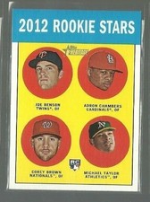 2012 Topps Heritage #95 Joe Benson RC/Adron Chambers RC/Corey Brown RC (re 66028