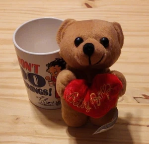 Betty Boop Coffee Cup Plus plush bear"I Don't do mornings" - Picture 1 of 10