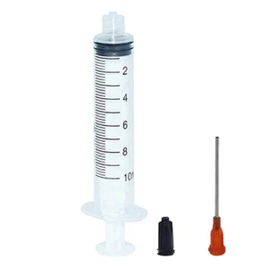 Syringes 10ml 15G Tips and Caps Dispense E6000 Adhesive Glue Pack of 10 - Picture 1 of 6