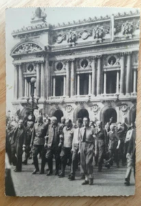 Vintage WWII German Prisoners Place de l'Opera Postcard WW2 - Picture 1 of 2