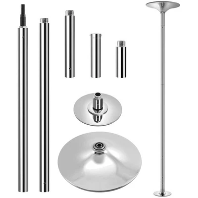 Sturdy Chrome-Plated Dance Pole with Spinning & Static Modes for Fitness Fun - Image 1 of 4