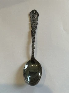 Vintage EPNS Sweden Spoon Scroll Pierced Handle Small Condiment Demitasse 4" - Picture 1 of 8