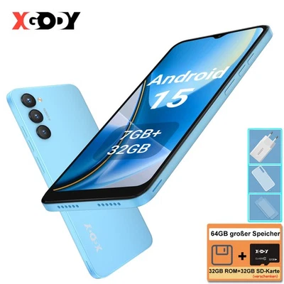 Neu Smartphone Handy Android15 Ohne Vertrag 2SIM 8Core 7GB RAM 64GB ROM 4G 6,5" - Bild 1 von 4