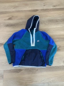 NIKE Sherpa Half Zip Herren L Heritage Hoodie Jacke Retro Athleisure Vintage Y2K - Bild 1 von 10