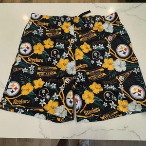 NFL Pittsburgh Steelers Men's Sz 2XL swim trunks Tropical Swimming Shorts - Picture 1 of 13