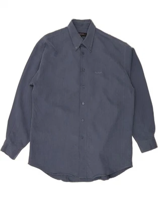 PIERRE CARDIN Mens Shirt Large Navy Blue Pinstripe Modal DK88 - Image 1 of 3