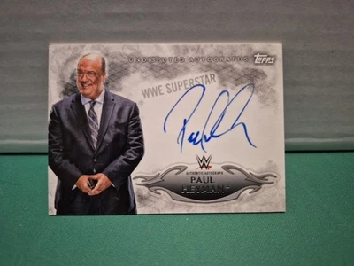 2015 WWE Topps Undisputed Paul Heyman On Card Auto - Image 1 of 2