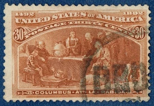 [V671] USA 1893 Scott#239 used Columbus issue cv:$90 - Picture 1 of 3