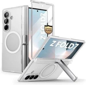 i-Blason Builtin 9H Screen Protector Case Foldable Stand Cover For Galaxy ZFold7 - Picture 1 of 29