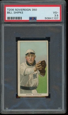 1909-11 T206 Sovereign 350 Bill Shipke PSA 3.5 - Image 1 of 2