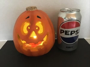 Vtg. 1998 Paper Magic Lighted 5-1/2" T x 5" W Pumpkin Plastic Blow Mold EUC - Picture 1 of 5