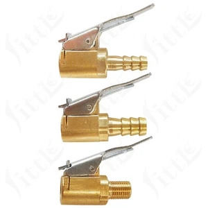 Valve Air Chuck Inflator Pump Connector Adapter Brass Clip on Car 5.5 6 8mm - Picture 1 of 12