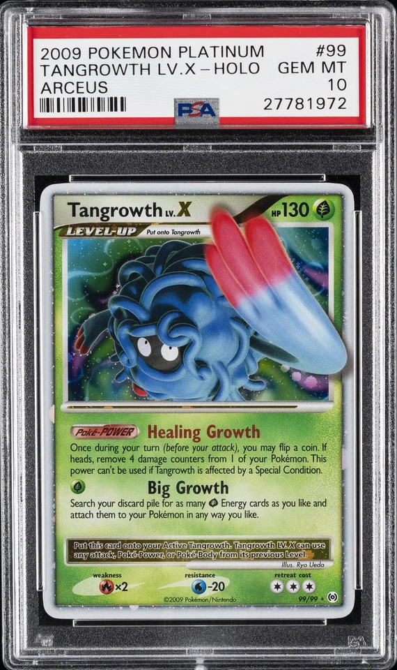 2009 POKEMON PLATINUM ARCEUS #99 TANGROWTH LV.X-HOLO PSA 10 - Image 1 of 2