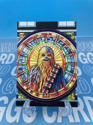GGC Studio Star Wars Chewbacca Artist Auto Sketch Card 1/1 (black light) #S - Image 1 of 2