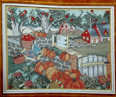 Cross Stitch Pattern PUMPKINS On The WALL Pumpkin  Susan Winget - Image 1 of 4