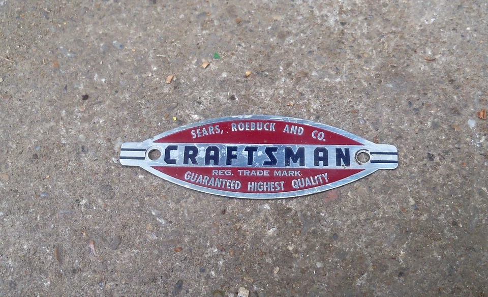 Craftsman King Seeley 103 113 8" Table Saw Power Tool Logo Badge Emblem Plate - Image 1 of 1