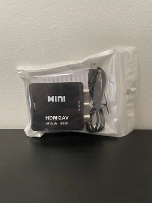 HDMI To AV Upscaler NEW RCA Video Composite Converter HD Adapter 1080P Female - Image 1 of 4
