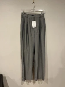 MONKI Vestito Pantalone Grigio Bianco Donna Small S Taglia 36 Nuovo Con Etichette - Foto 1 di 3