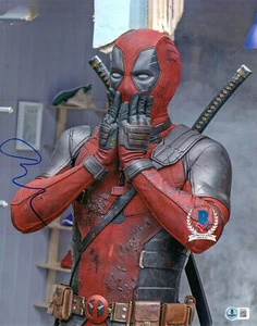 RYAN REYNOLD AUTOGRAFO FIRMATO 11X14 FOTO MARVEL DEADPOOL BECKETT BAS - Foto 1 di 1