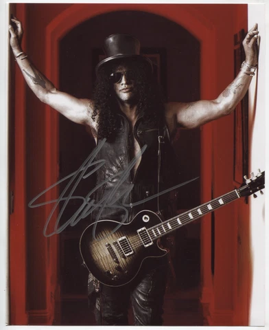 Slash Guns N' Roses Guitarist Autographed 8"x10" Photo w/COA WWE4-44 Cover