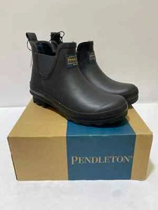 Pendleton Ladies Chelsea Lined Rain Boot Black Size 7 New with box - Picture 1 of 5