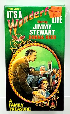 Its a Wonderful Life VHS Tape 1989 B&W Version Christmas Holiday Tradition  NEW - Image 1 of 4