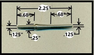Abrasive Cartridge Roll Mandrel 2.25" L (3/4") Rolls) 1/8" Shank Jewelry Polish - Picture 1 of 1
