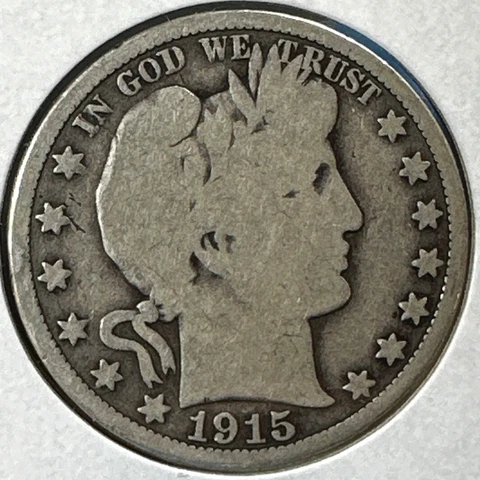 1915-D 50C Barber Half Dollar (75134) Cover