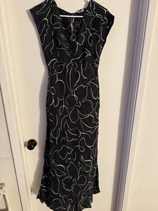Women NWT "Madewell" blk/white, sleeveless casual long dress. Size 4. Reg. $138. - Picture 1 of 2