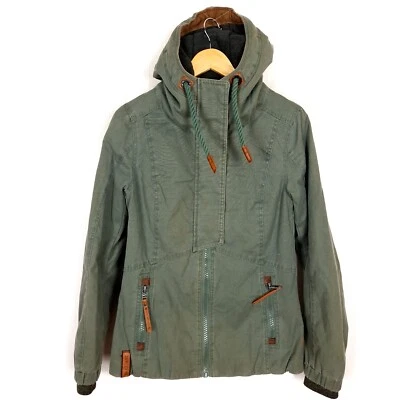 NAKETANO Women's Hooded Jacket Size S Green Polyester Blend Full Zip - Image 1 of 4