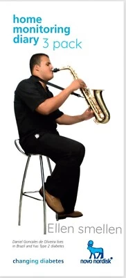 pack of 3 - Novo Nordisk Record Monitoring Diary to Store Blood Glucose Logbook