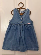 Vintage Oshkosh B’Gosh - Girls Denim Pinafore Dress - Size 3T - Made In USA